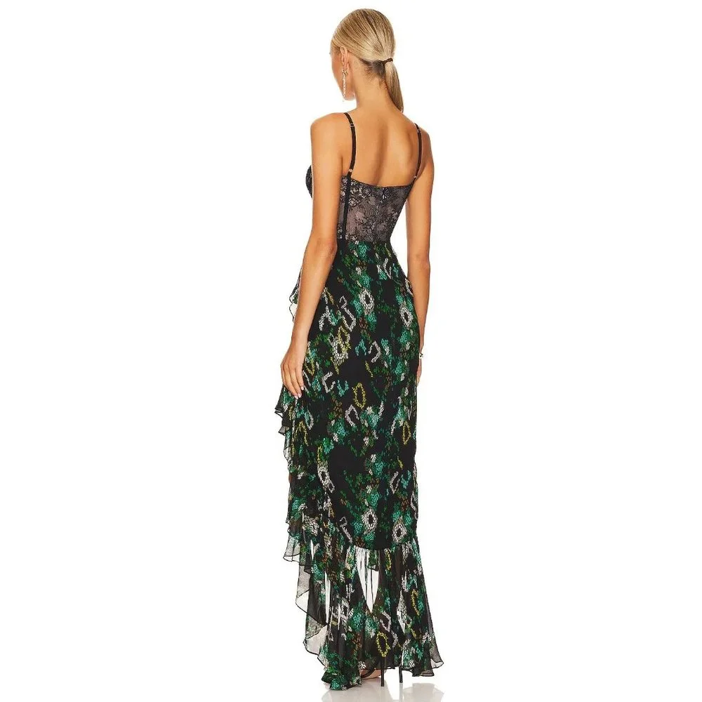 Katie May NWT Senorita Bustier Gown in Black & Teal Snake size Small - Picture 2 of 10